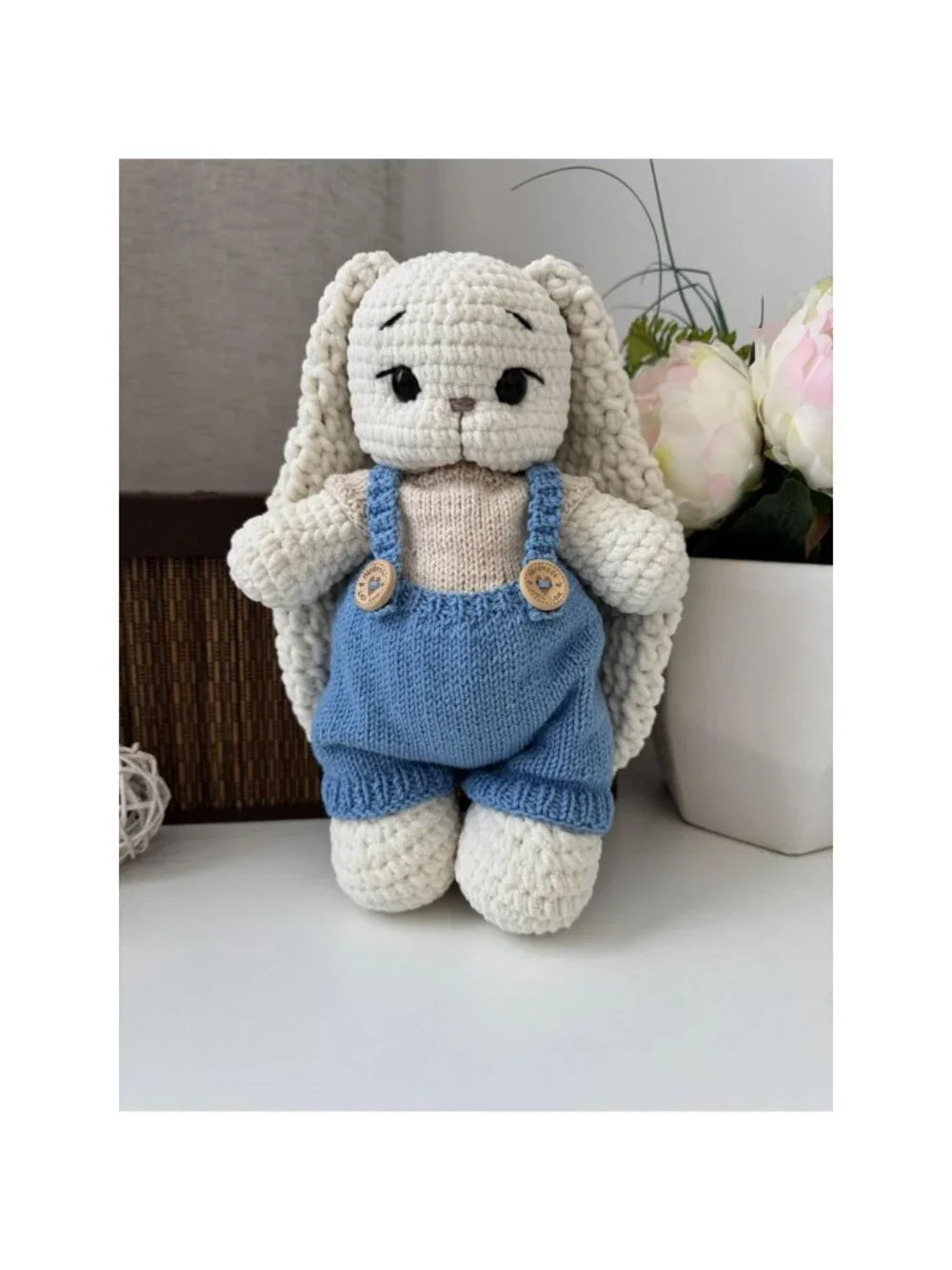 Handmade Crochet Bunny ,Plushie Amigurumi ,Stuffed Animal, Baby Gift